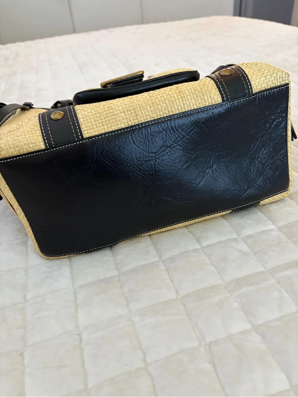 Coach Legacy Straw Tote Bag
